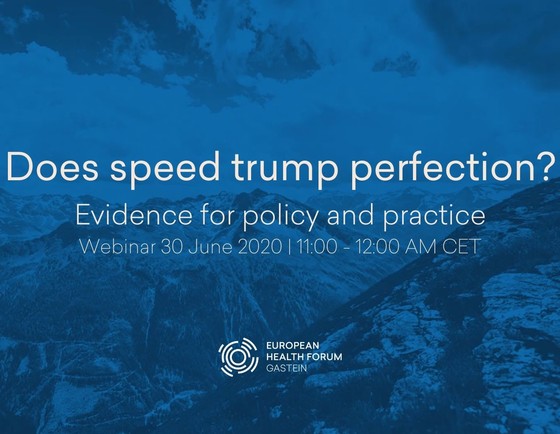 POLICY DEBATES DURING THE PANDEMIC: Does speed trump perfection?